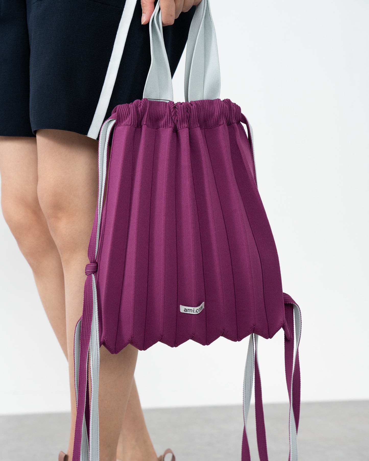 PLEATS BACKPACK-GRAPE