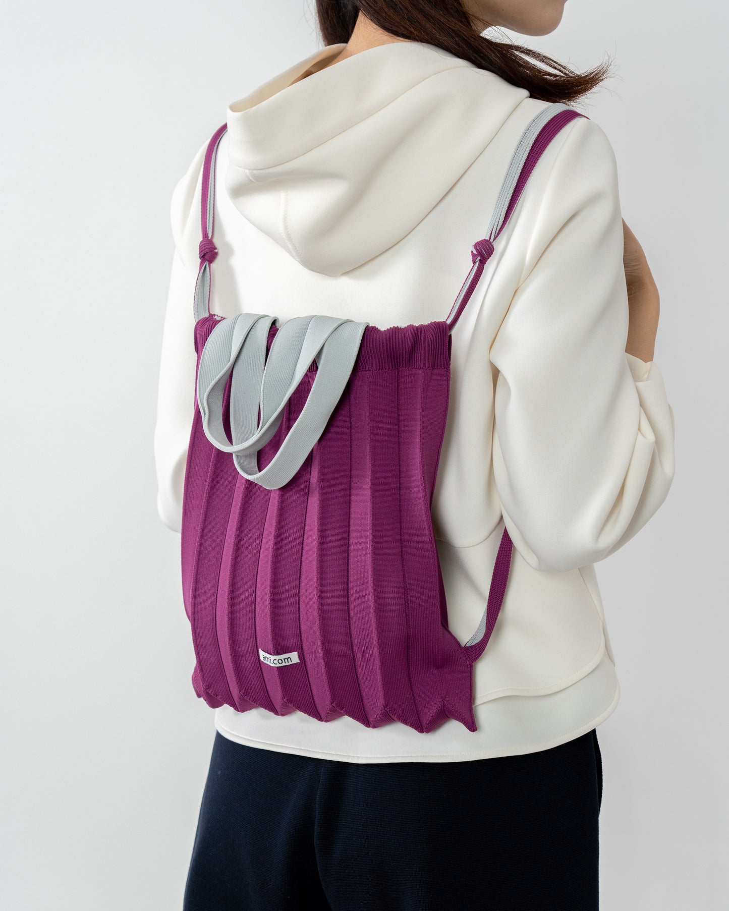 PLEATS BACKPACK-GRAPE