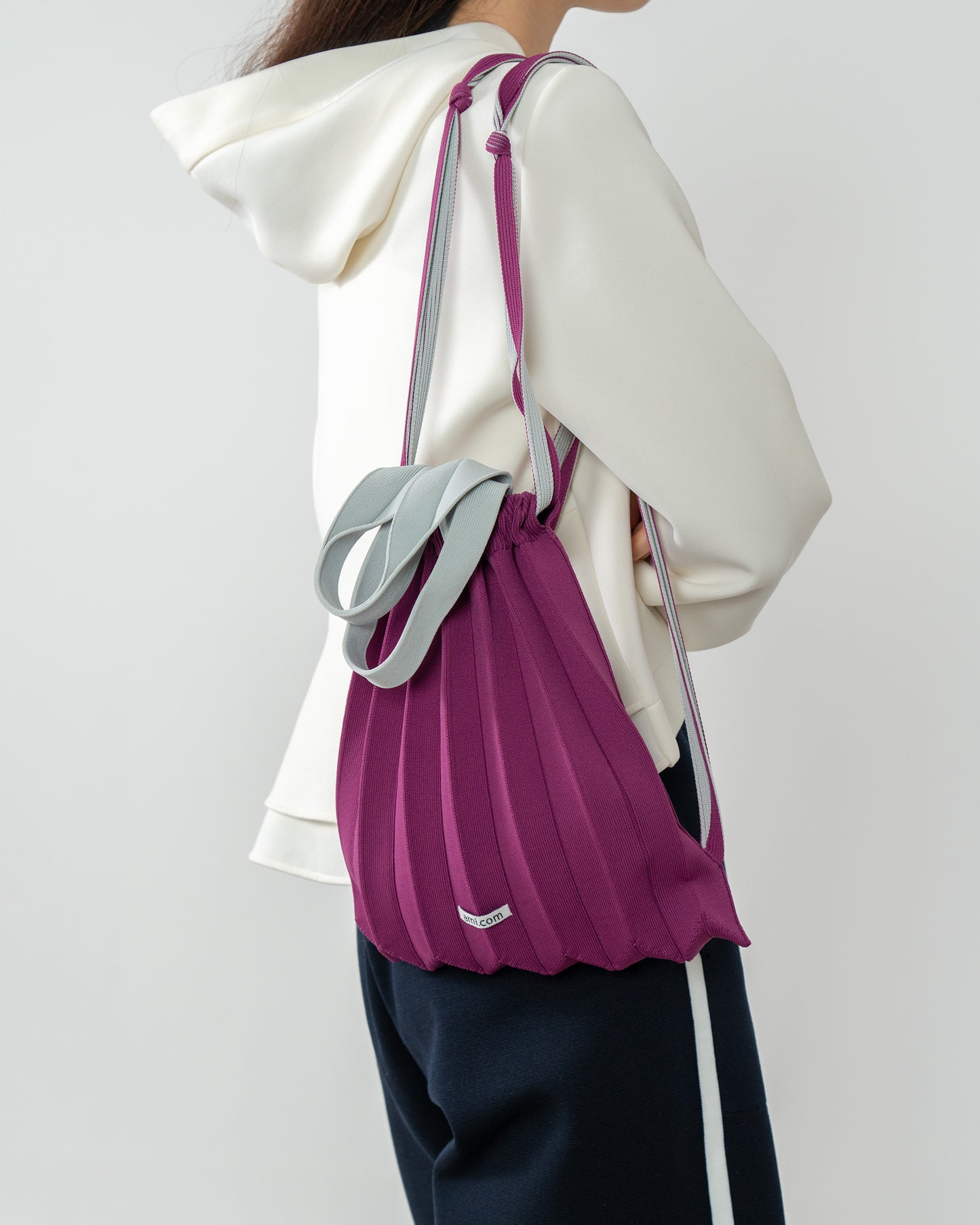 PLEATS BACKPACK-GRAPE