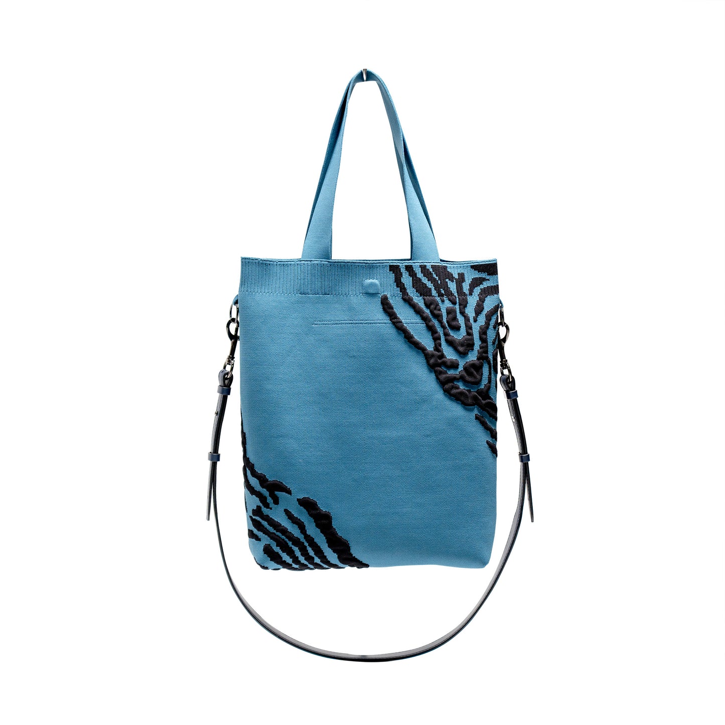 Wood cut Jacquard TOTE-Denim