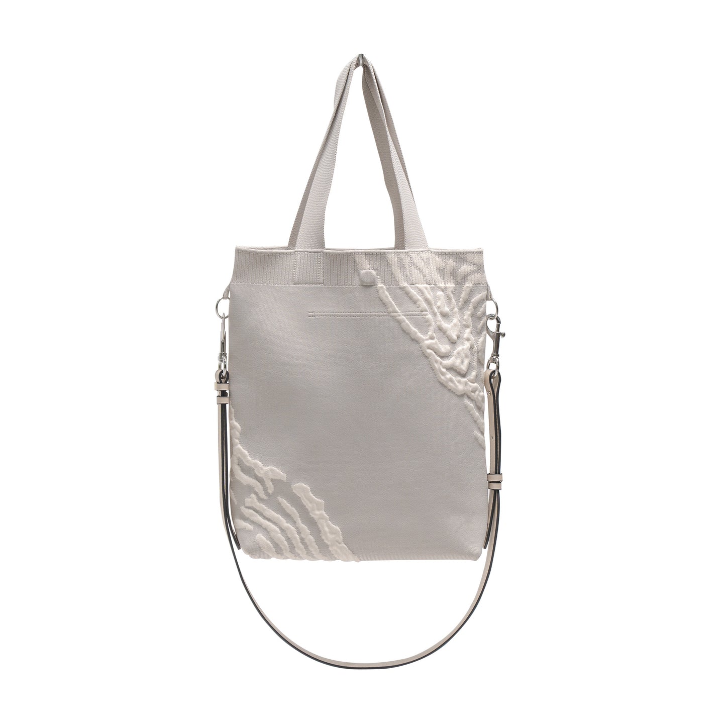 Wood cut Jacquard TOTE-Greige
