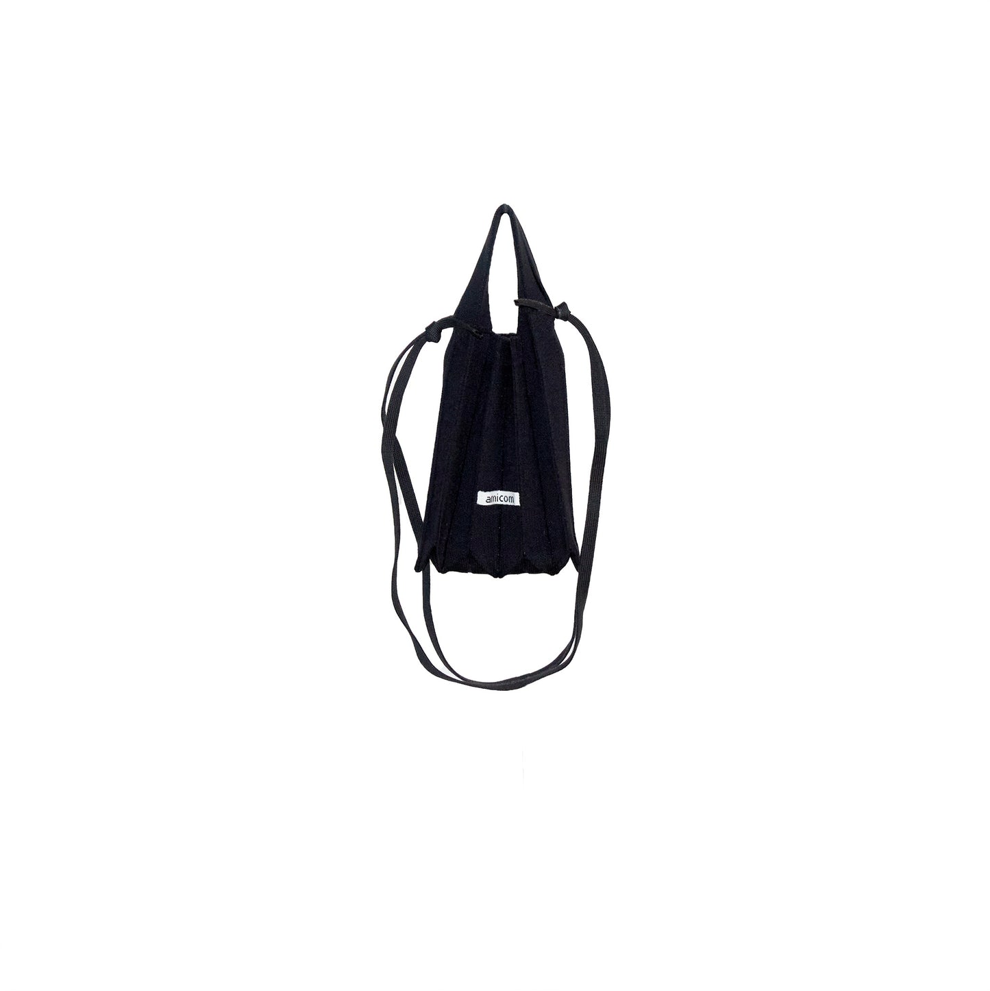 PLEATS PHONE POUCH-Black
