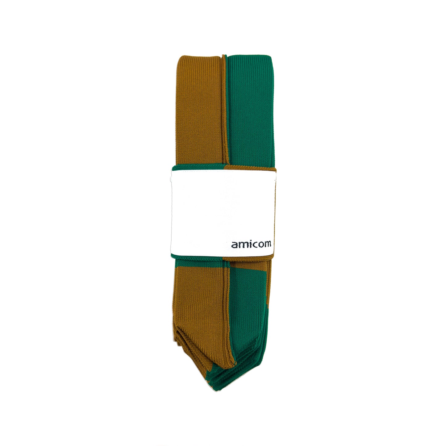 PLEATS KNIT BAG-GREEN×CAMEL