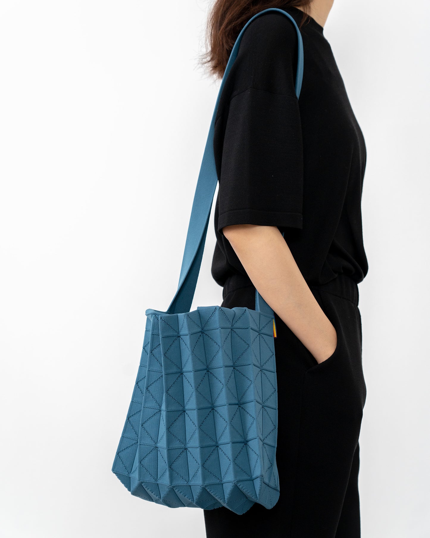 ORIGAMI PLEATS-DENIM BLUE