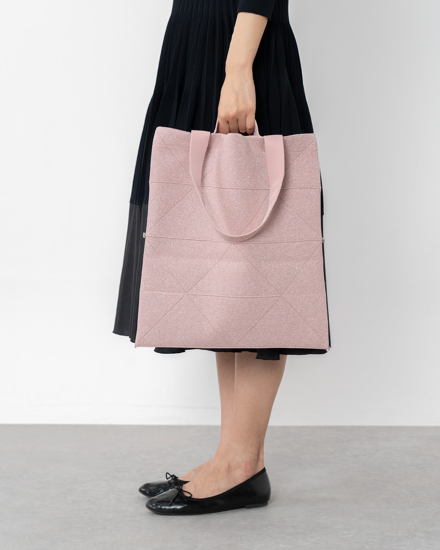 ORIGAMI KNIT BAG-SPARK PINK
