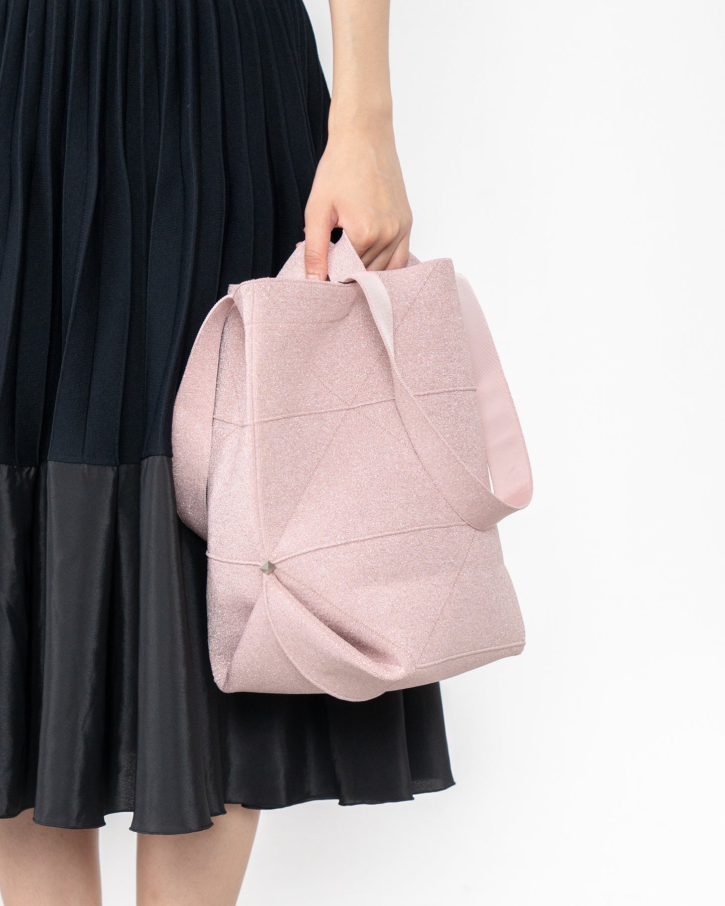 ORIGAMI KNIT BAG-SPARK PINK