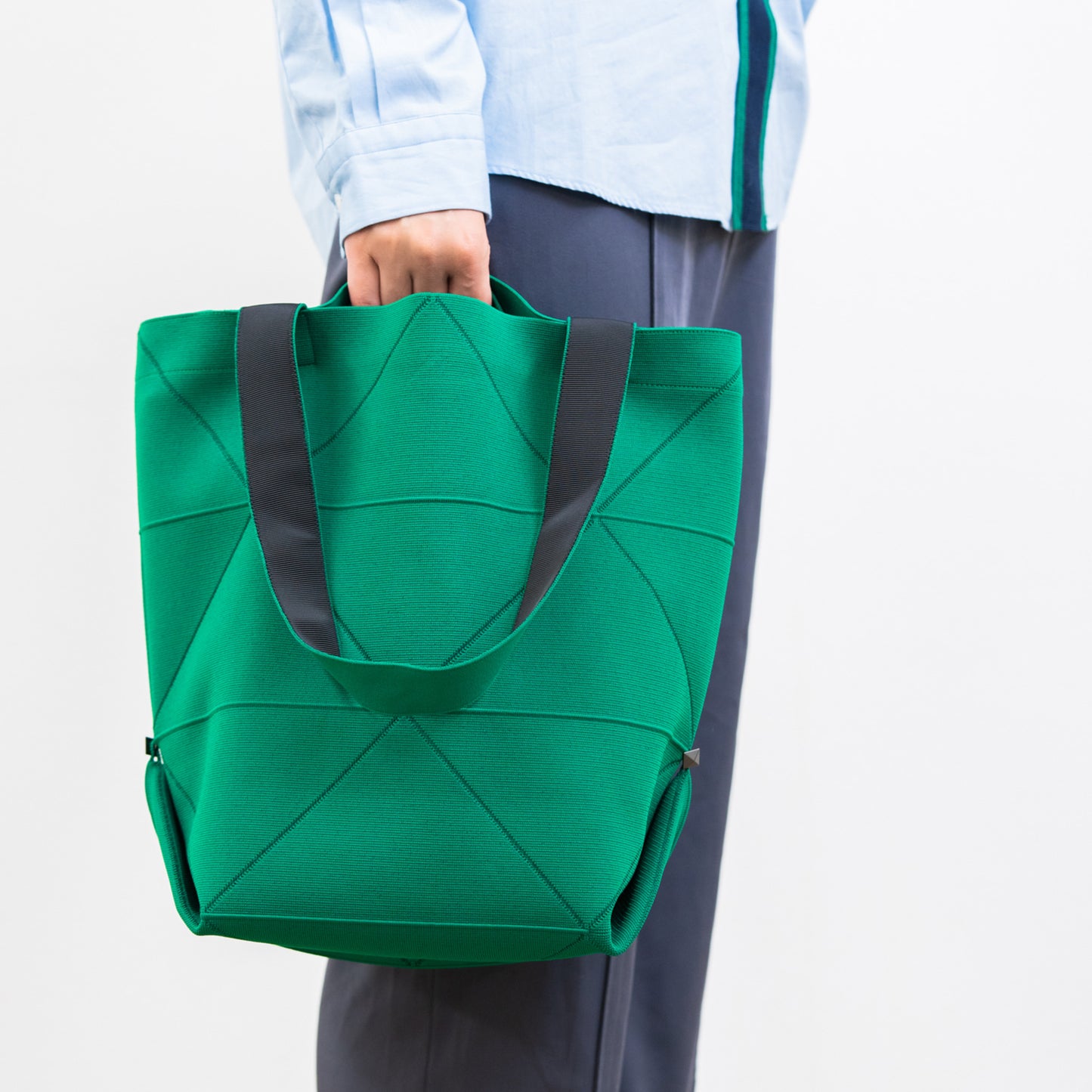 ORIGAMI KNIT BAG-Green