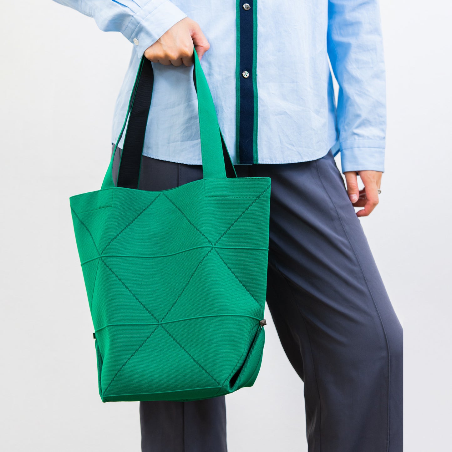 ORIGAMI KNIT BAG-Green