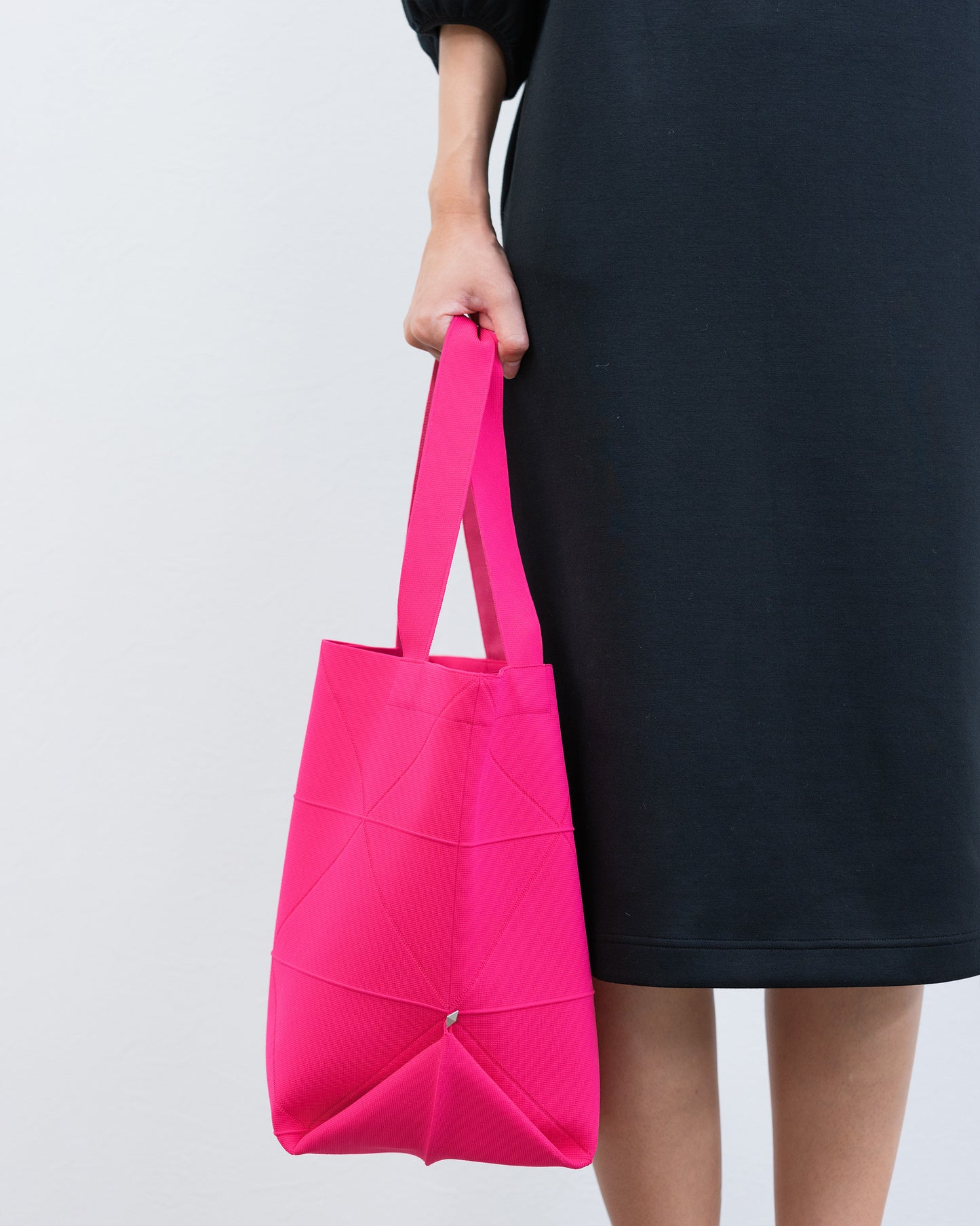 ORIGAMI KNIT BAG-PINK