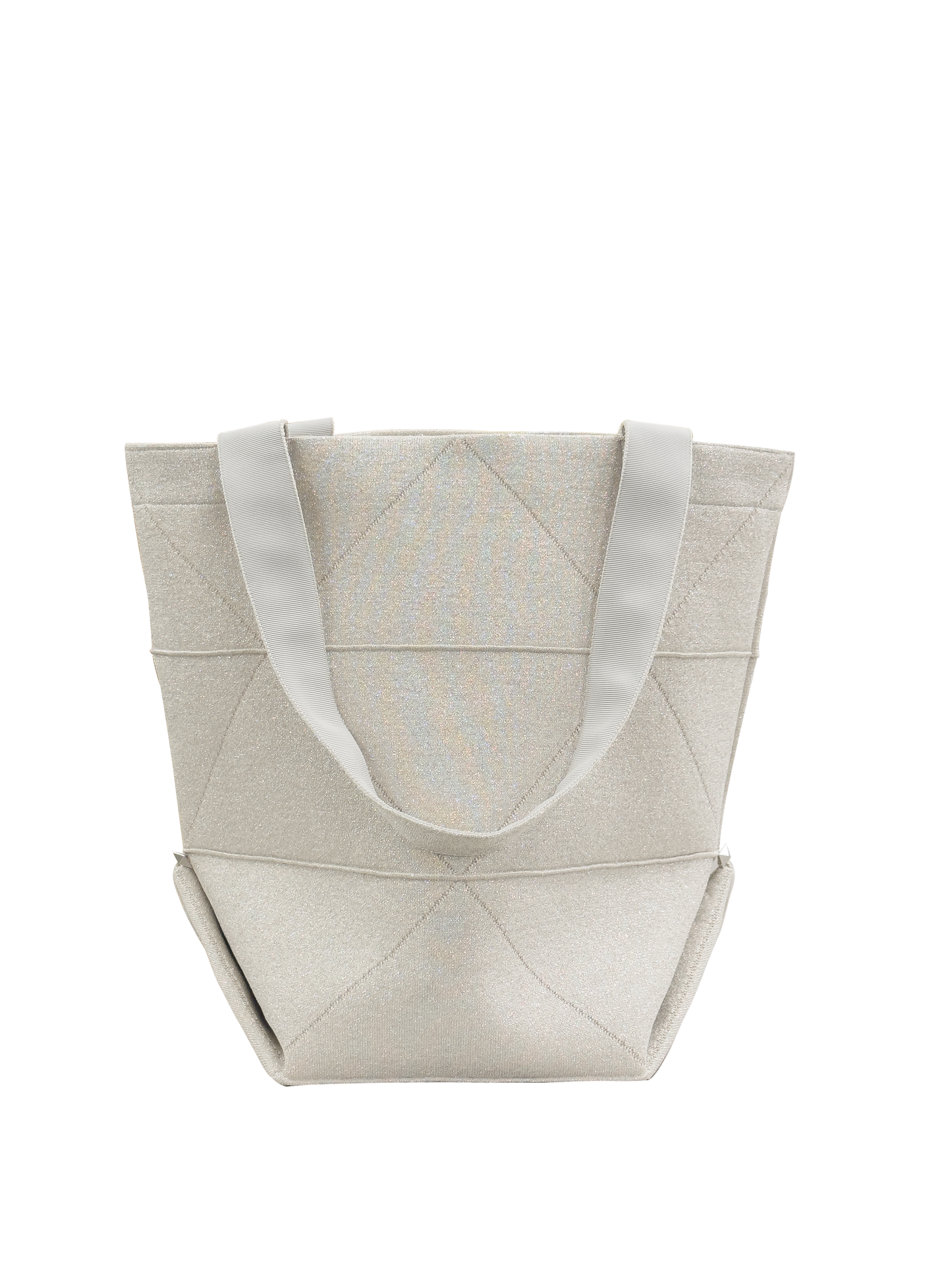 ORIGAMI KNIT BAG-PLATIUNM
