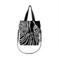 Wood cut Jacquard TOTE-BLACK