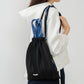 PLEATS BACKPACK-BLACK