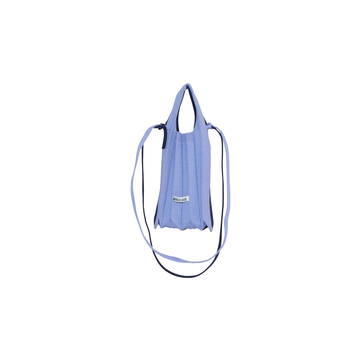 PLEATS PHONE POUCH(SWITCHING)-SAXE BLUE