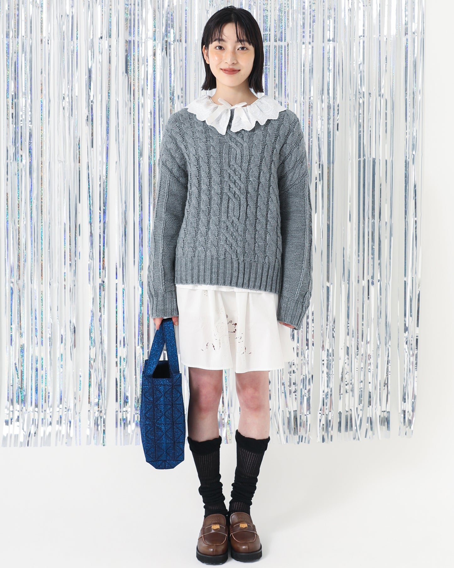 GLITTER ORIGAMI PLEATS-SAPPHIRE