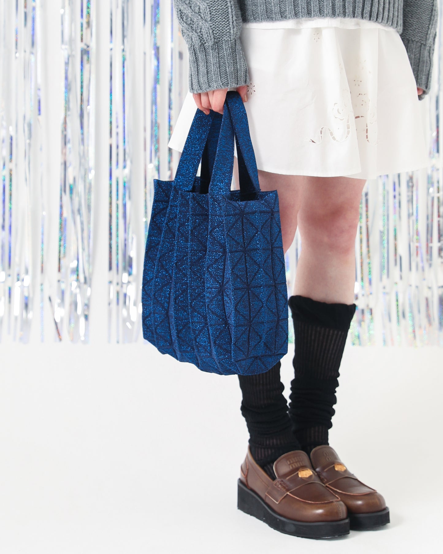 GLITTER ORIGAMI PLEATS-SAPPHIRE