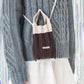PLEATS PHONE POUCH(COLOR BLOCK)-Lt.BEIGE＊BROWN