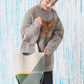 ORIGAMI KNIT BAG-COLOR BLOCK - GREEN