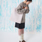 ORIGAMI KNIT BAG-LIGHT PINK