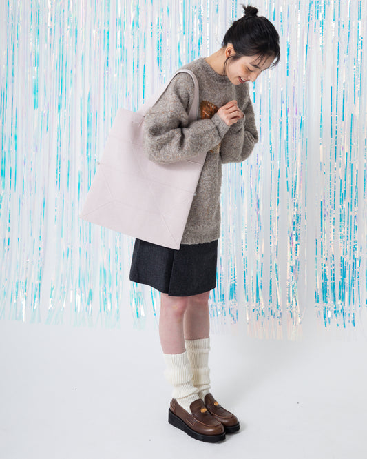 ORIGAMI KNIT BAG-LIGHT PINK
