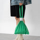 PLEATS KNIT BAG-BRIGHT GREEN