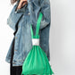 PLEATS KNIT BAG-BRIGHT GREEN