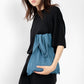 PLEATS KNIT BAG-Denim Blue