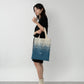 ORIGAMI KNIT BAG-DENIM BLUE GRADATION