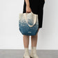 ORIGAMI KNIT BAG-DENIM BLUE GRADATION