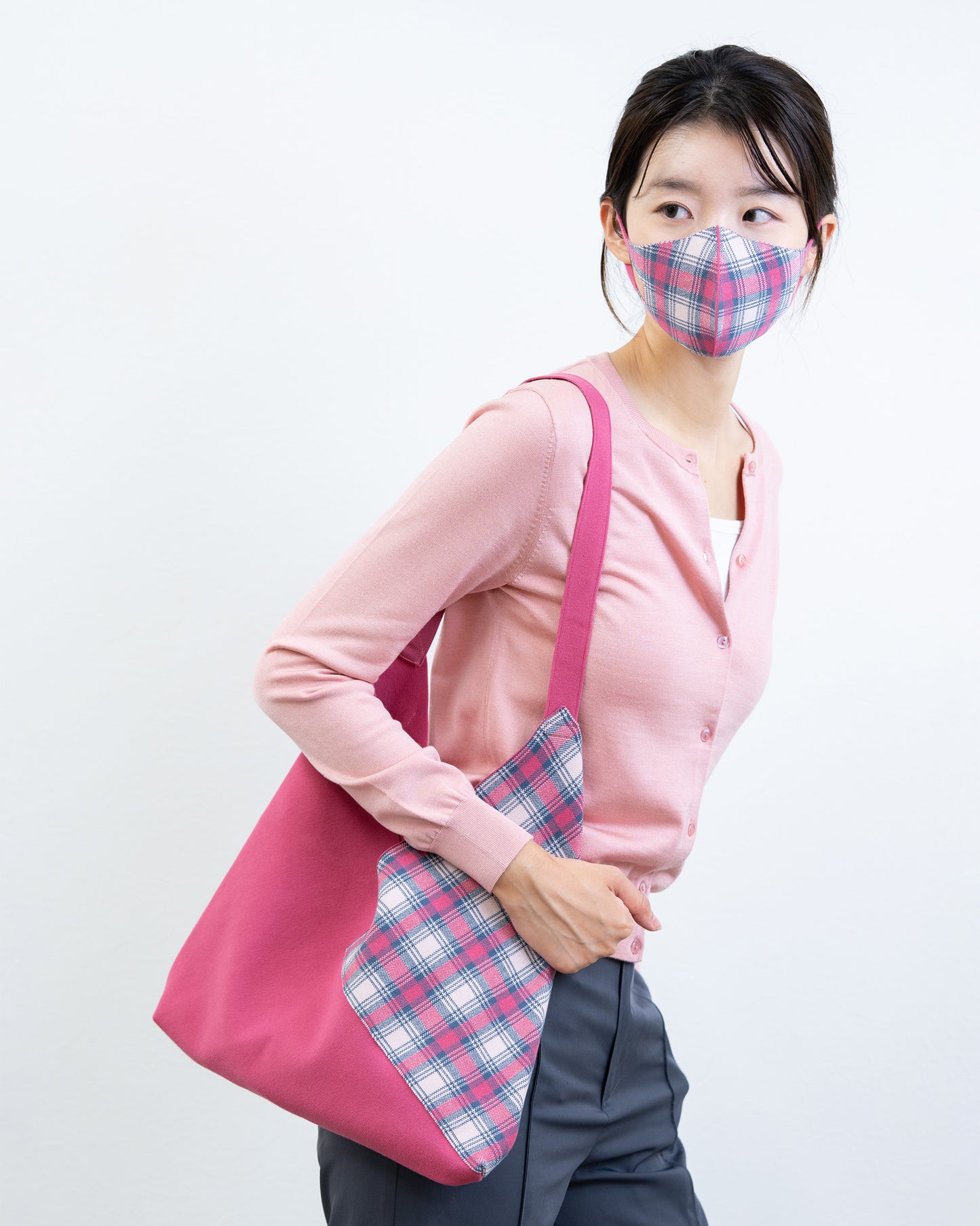 CROSSBODY KNIT BAG-PINK