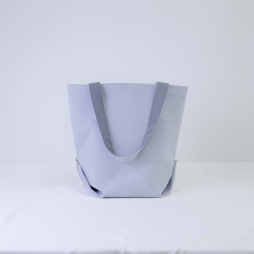 amicom」ORIGAMI KNIT BAG-SILVER 折り紙バッグ