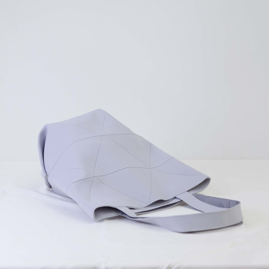 amicom」ORIGAMI KNIT BAG-SILVER 折り紙バッグ