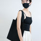 ORIGAMI KNIT BAG-BLACK