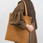 ORIGAMI KNIT BAG-CAMEL