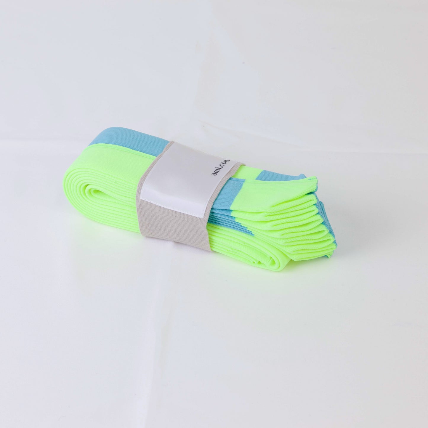 PLEATS KNIT BAG-MINT×YELLOW