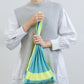 PLEATS KNIT BAG-MINT×YELLOW