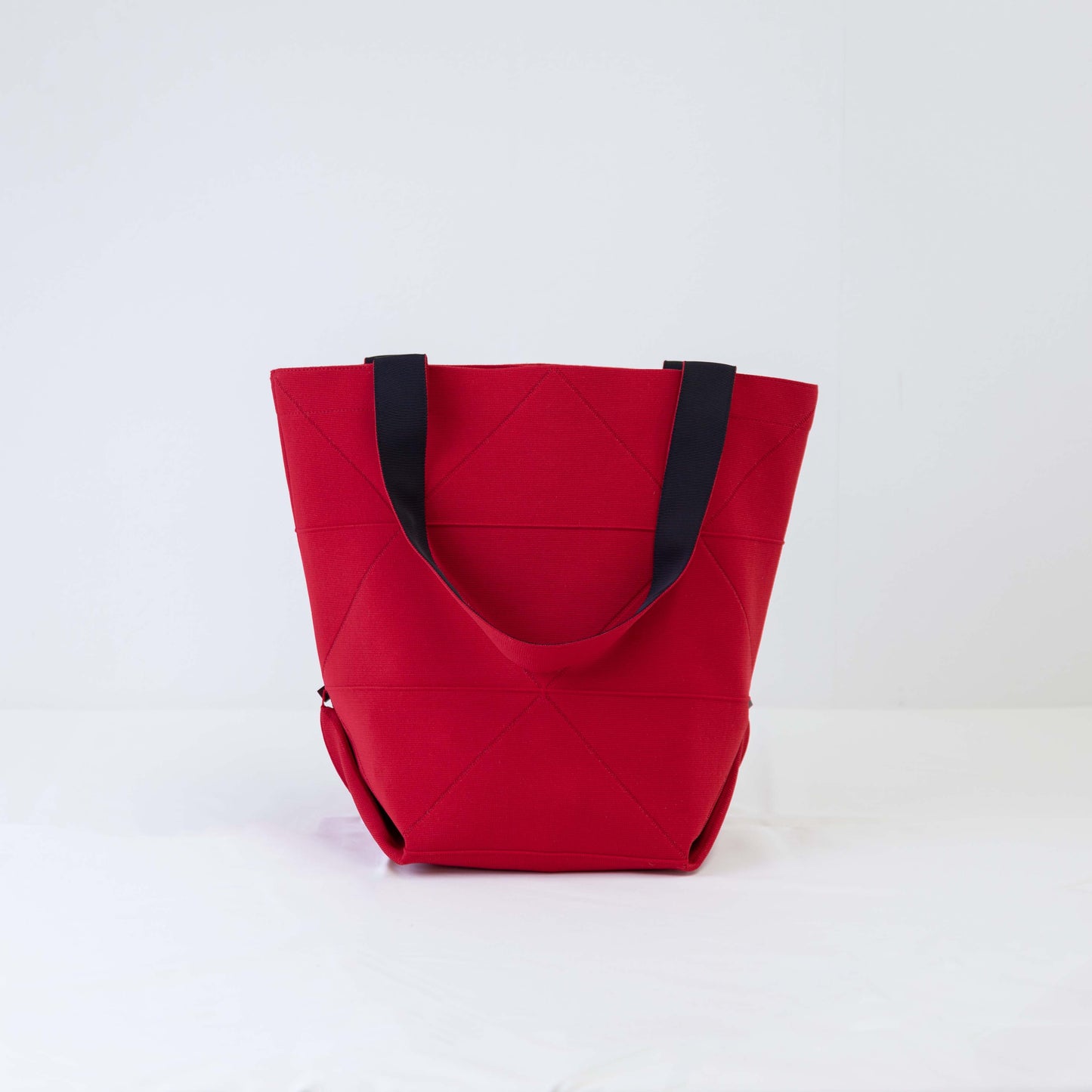 ORIGAMI KNIT BAG-RED