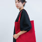 ORIGAMI KNIT BAG-RED