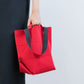 ORIGAMI KNIT BAG-RED