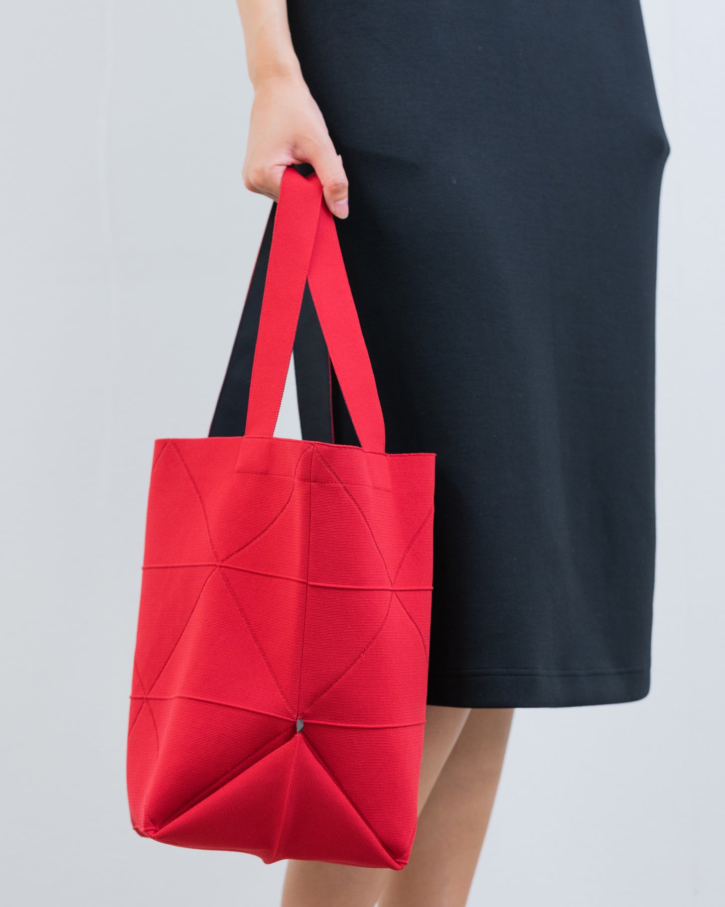 ORIGAMI KNIT BAG-RED
